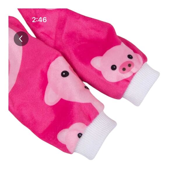 Cozy Pink Pig-Themed Dog Cat Pajamas Soft Stretchable Polyester Small Breeds XXL - Picture 3 of 5